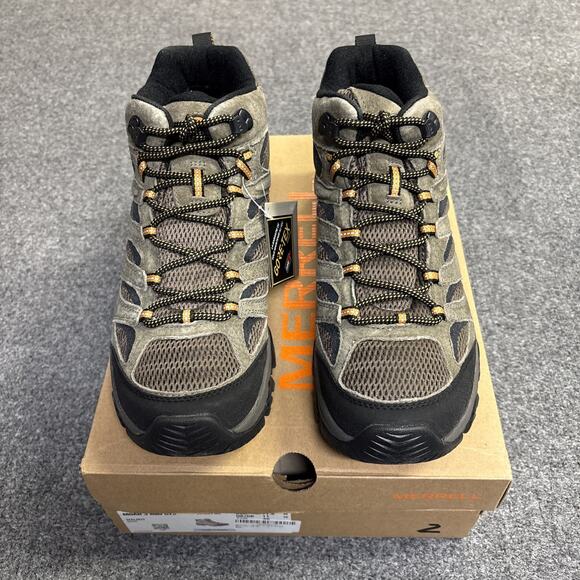 Merrell Men's Moab 3 Hiking Shoes Vibram Mid GTX Gore-Tex Walnut Brown 11.5 - Picture 2 of 5